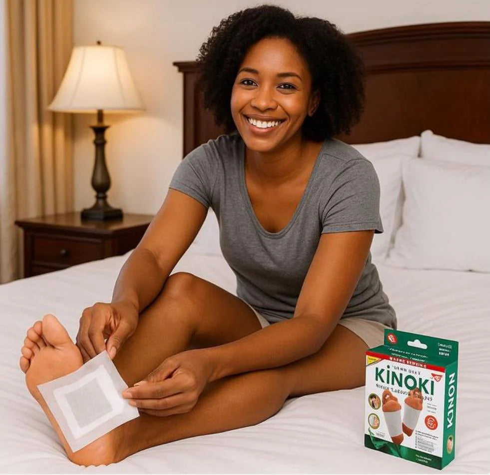 10 Patchs Détox Kinoki - Éliminez les Toxines & Retrouvez Votre Vitalité Pendant le Sommeil !